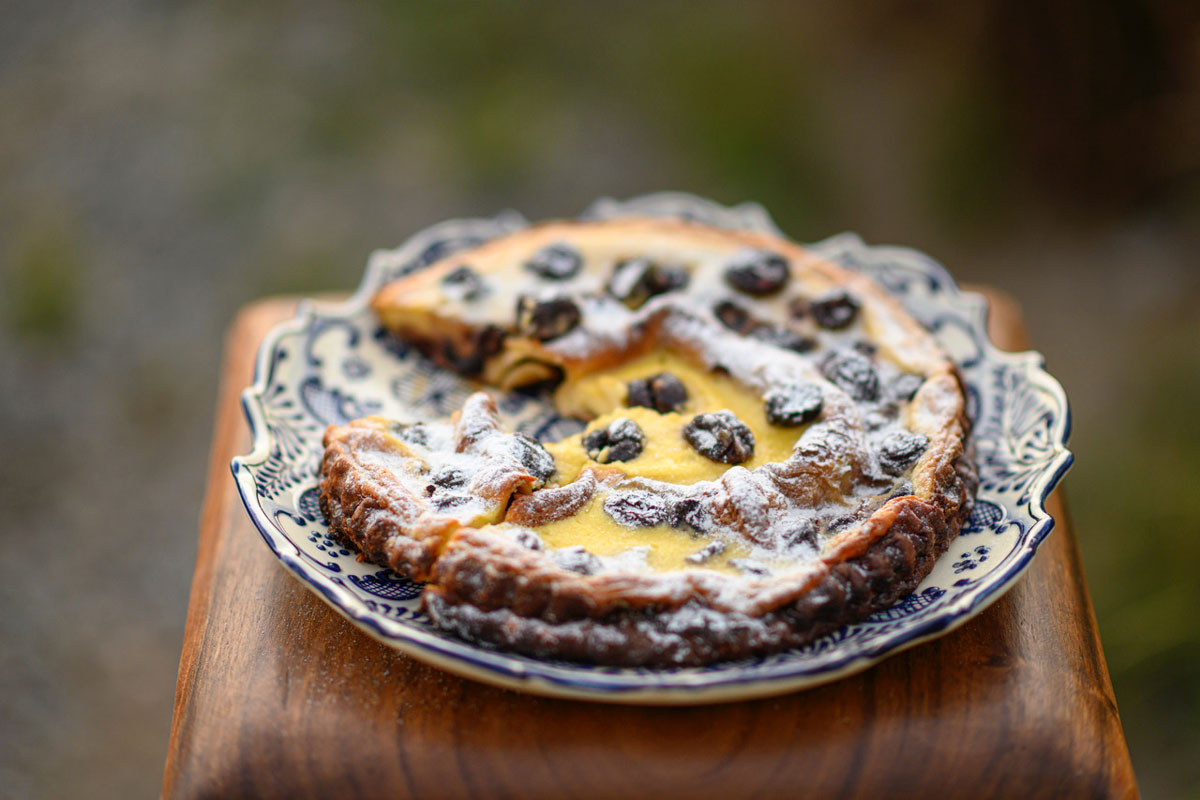 Traditional cherry clafoutis