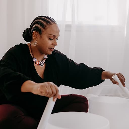 Julie Hackett Photo as a group leader at Xinalani Retreat