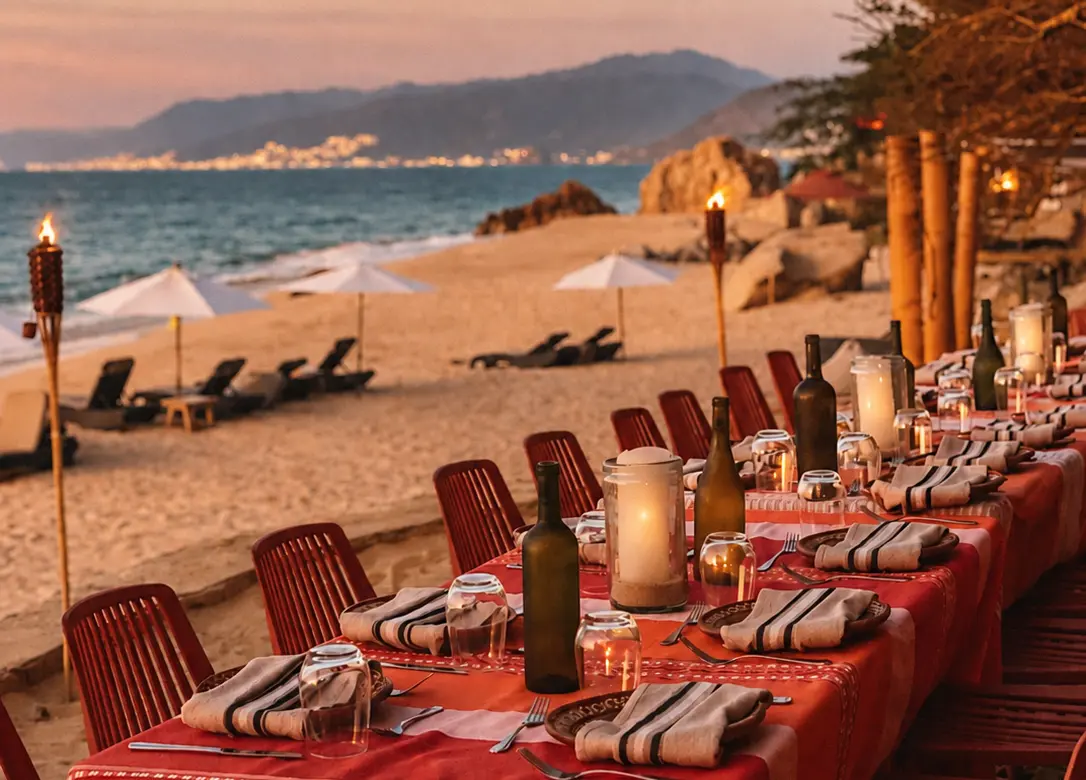La comida sabe mejor frente al mar